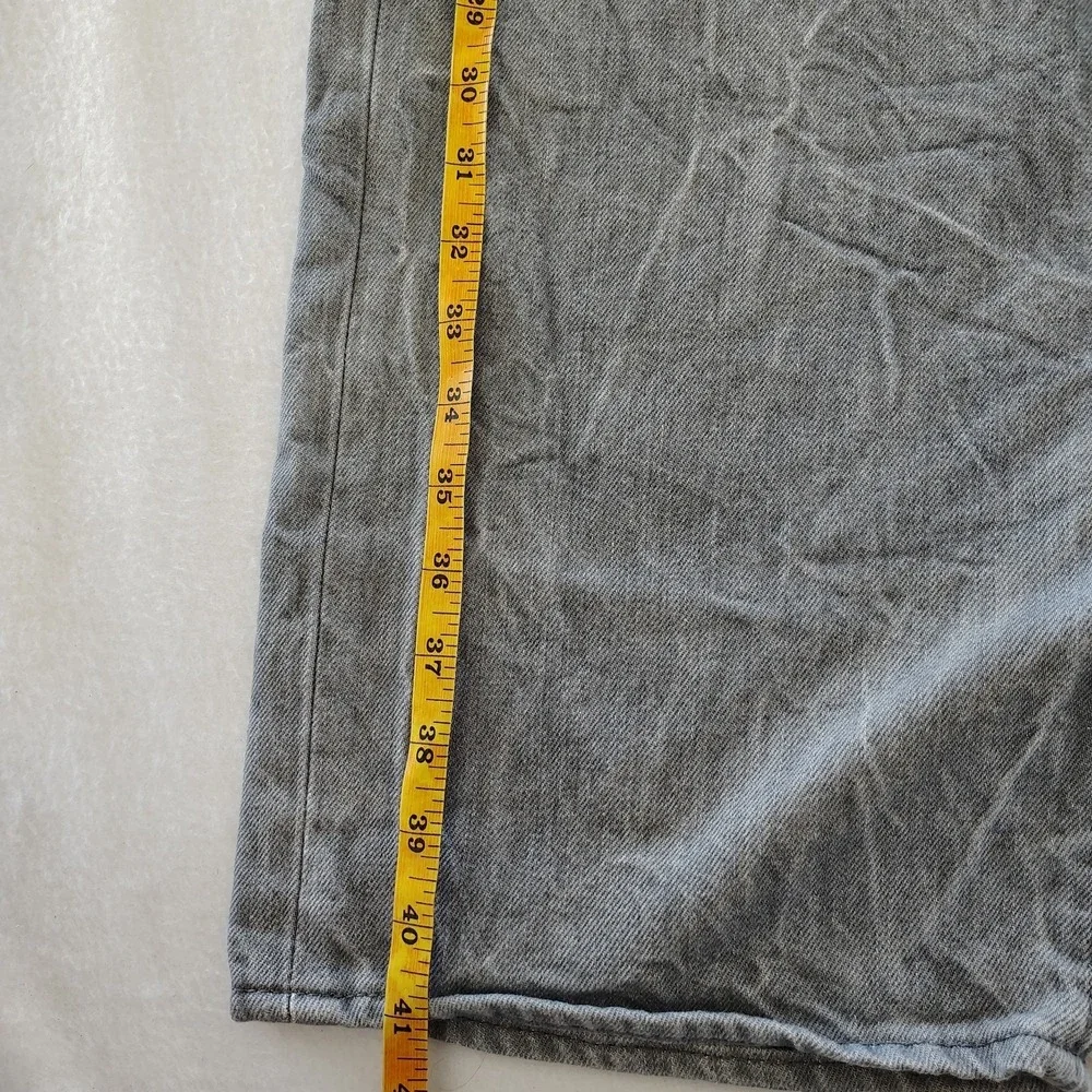 Levis 501 Jeans Mens 44x30 Gray Wash Denim‎ Straight Leg Classic Button Fly